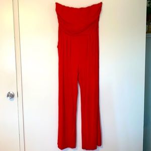 Wide leg, Strapless Jumpsuit